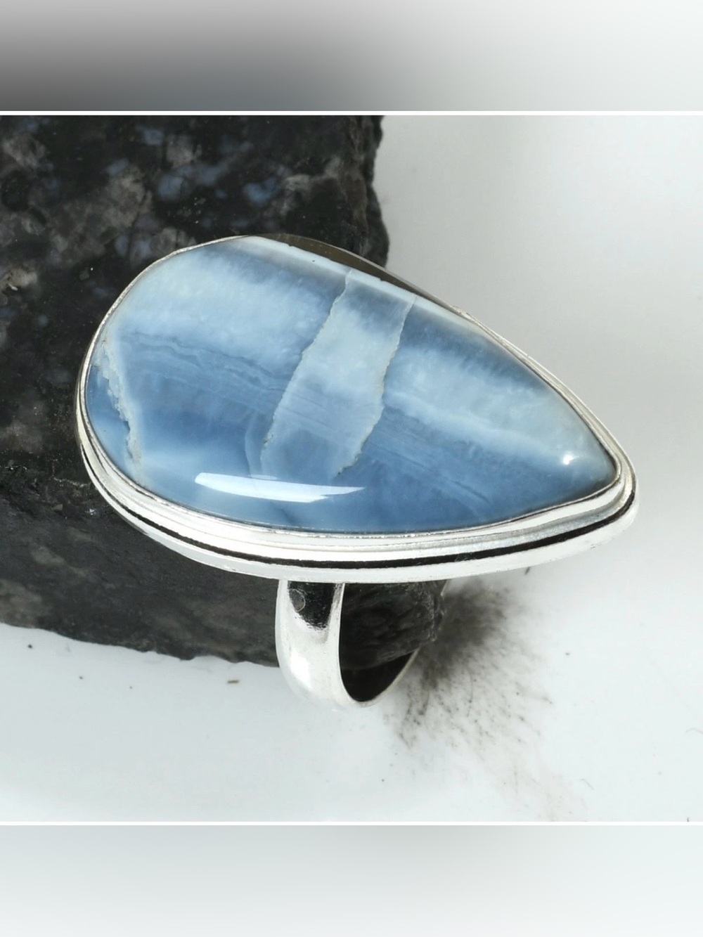 Owyhee Opal Gemstone Handmade Ring Size-10.25